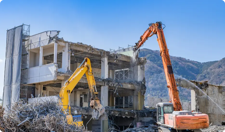 鉄筋コンクリート造（RC造）建物の解体とコンクリート破砕