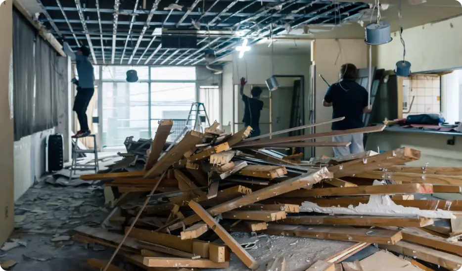 店舗・オフィスの内装解体：スケルトン仕上げまでの施工